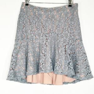 Cynthia Rowley Lavender Purple Lace Trumpet High-Low Skirt Womens 10